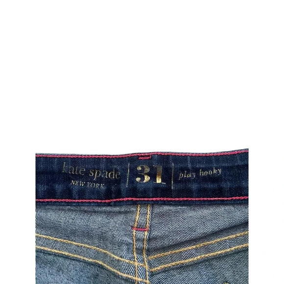 Kate Spade Play Hooky Blue 5-Pockets Design Straight-Leg Jeans Size 31 - Picture 5 of 6